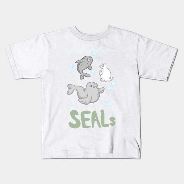 Seals! Kids T-Shirt by Dragon_doggo